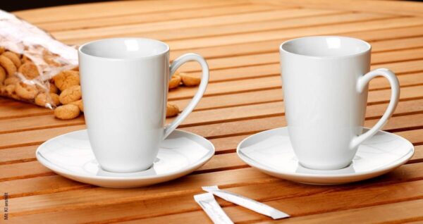Ritzenhoff & Breker Latte Macchiato-Set 4tlg. Bianco weiß Porzellan 4 tlg. – Bild 2