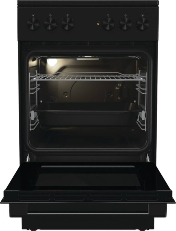 Gorenje Standherd 50cm mit Glaskeramikkochfeld GEC5A20BG schwarz B/H/T: ca. 50x85x59 cm – Bild 2