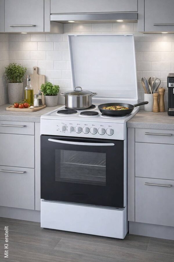 POCOline Standherd 50cm mit Massekochfeld EH-50KPD49 weiß B/H/T: ca. 49,5x86,5x64,6 cm – Bild 5