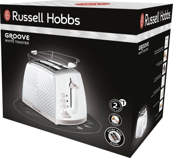 Russell Hobbs Toaster 26391-56 weiß Edelstahl Edelstahl B/H/T: ca. 37x22x18 cm – Bild 3