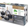 TOGNANA Topfset Grancucina Rock Wood schwarz Aluminium 8 tlg. – Bild 2