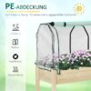 Outsunny Hochbeet natur Holz B/H/L: ca. 55x117x121 cm – Bild 4