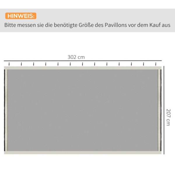 Outsunny Moskitonetz beige B/L: ca. 207x302 cm Outsunny Moskitonetz beige B/L: ca. 207x302 cm – Bild 5