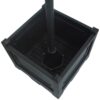 Solarlaterne mit Blumentopf schwarz Aluminium Edelstahl Polypropylen B/H/L: ca. 55x189x60 cm – Bild 2