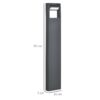 Gartenlampe mit LED dunkelgrau Aluminium Glas Gummi B/H/L: ca. 5x90x16 cm Gartenlampe mit LED dunkelgrau Aluminium Glas Gummi B/H/L: ca. 5x90x16 cm – Bild 4