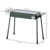 Outsunny Holzkohlegrill Stahl B/H/L: ca. 30x70x77 cm Outsunny Holzkohlegrill Stahl B/H/L: ca. 30x70x77 cm – Bild 4