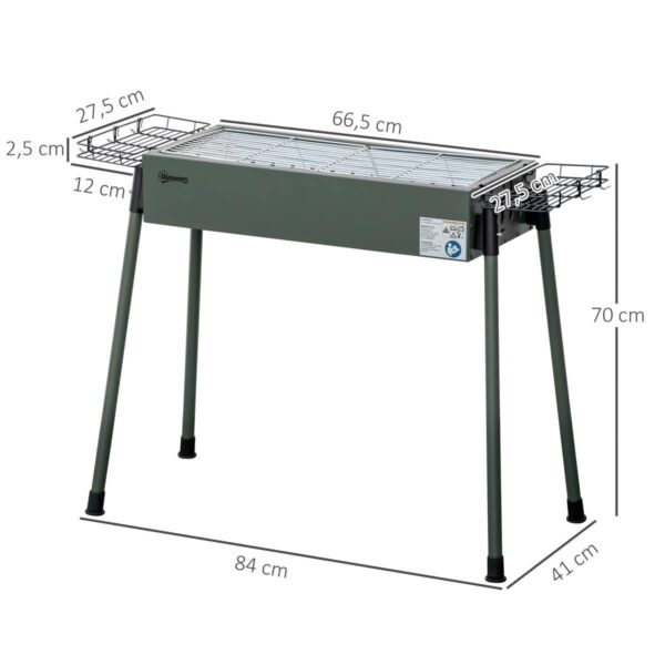 Outsunny Holzkohlegrill Stahl B/H/L: ca. 30x70x77 cm Outsunny Holzkohlegrill Stahl B/H/L: ca. 30x70x77 cm – Bild 4