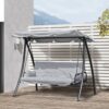 Outsunny Hollywoodschaukel grau Metall B/H/L: ca. 114x170x209 cm – Bild 3