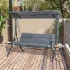 Outsunny Hollywoodschaukel grau Polyester B/H/L: ca. 125x177x271 cm Outsunny Hollywoodschaukel grau Polyester B/H/L: ca. 125x177x271 cm – Bild 3