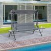 Outsunny Hollywoodschaukel grau Polyester B/H/L: ca. 125x177x271 cm Outsunny Hollywoodschaukel grau Polyester B/H/L: ca. 125x177x271 cm – Bild 4