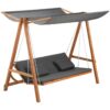 Outsunny Hollywoodschaukel mit Bettfunktion natur Polyester B/H/L: ca. 113x180x225,5 cm Outsunny Hollywoodschaukel mit Bettfunktion natur Polyester B/H/L: ca. 113x180x225,5 cm – Bild 2