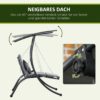 Outsunny Hollywoodschaukel dunkelgrau Stoff B/H/L: ca. 145x169x108 cm – Bild 5