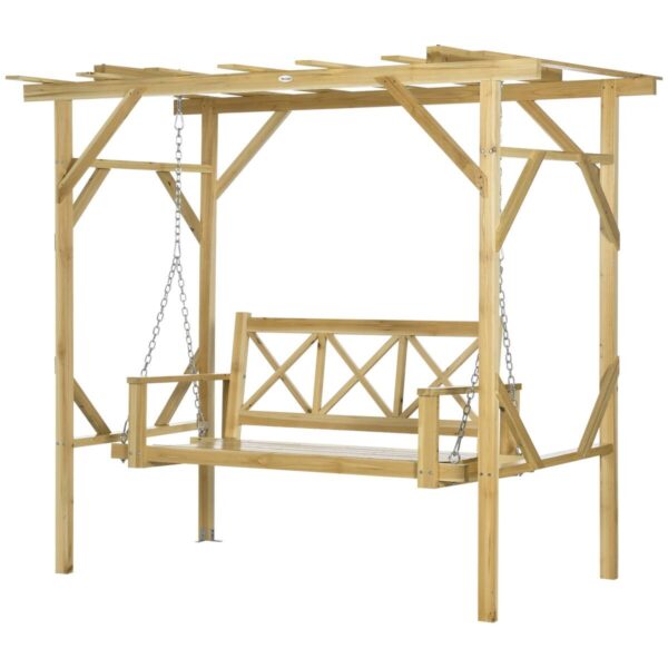 Outsunny Hollywoodschaukel mit Pergola – Bild 2