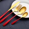 BERGNER Besteckset Lisboa red rot Edelstahl 16 tlg. – Bild 5
