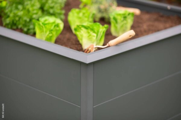 Westmann Hochbeet Primus XL anthrazit Metall B/H/T: ca. 200x77x100 cm – Bild 3
