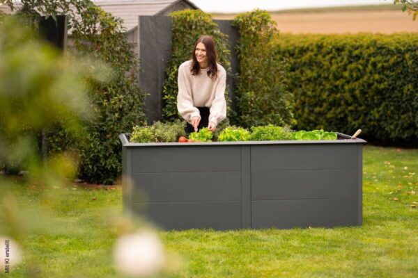 Westmann Hochbeet Primus XL anthrazit Metall B/H/T: ca. 200x77x100 cm – Bild 4