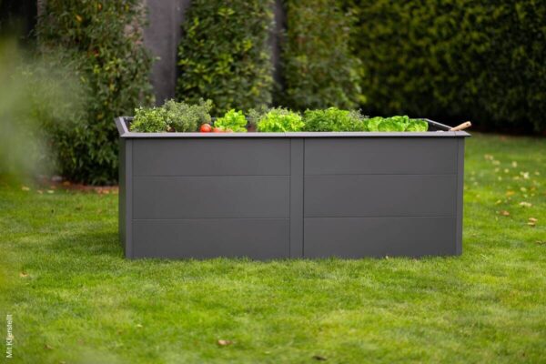 Westmann Hochbeet Primus XL anthrazit Metall B/H/T: ca. 200x77x100 cm – Bild 5