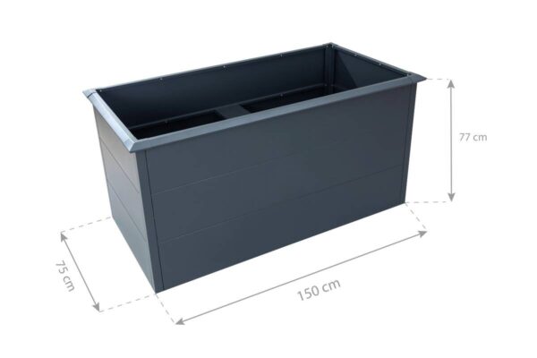 Westmann Hochbeet Primus L anthrazit Metall B/H/T: ca. 150x77x75 cm – Bild 5