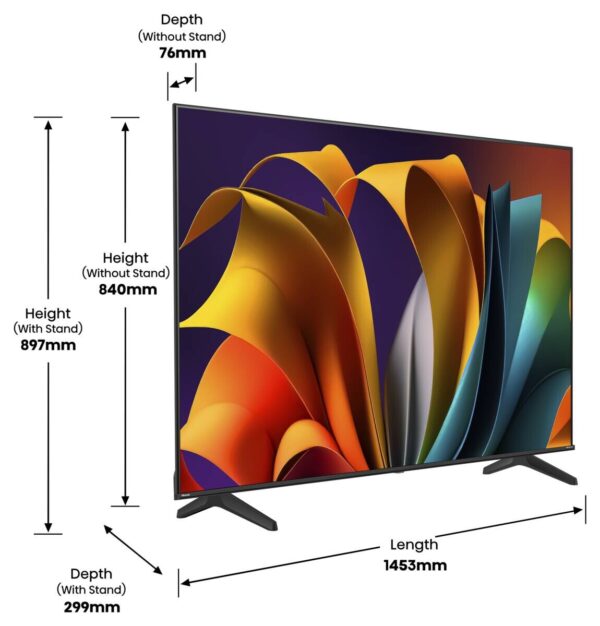 Hisense LED-Fernseher 65A6N B/H: ca. 145x90 cm – Bild 5