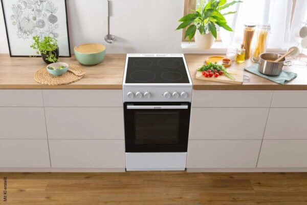 Gorenje Standherd 50cm mit Glaskeramikkochfeld GEC5A22WG weiß B/H/T: ca. 50x85x60 cm – Bild 4