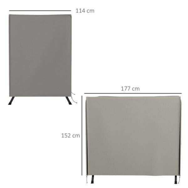 Outsunny Abdeckplane grau Polyester B/H/L: ca. 114x177x152 cm Outsunny Abdeckplane grau Polyester B/H/L: ca. 114x177x152 cm – Bild 5