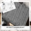 HOMCOM Aufbewahrungskorb grau Metall B/H/L: ca. 28,5x35,5x18 cm – Bild 4