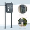 HOMCOM Briefkasten dunkelgrau B/H/L: ca. 15x44x114 cm – Bild 5