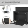 HOMCOM Briefkasten schwarz B/H/L: ca. 11,5x36,5x29 cm – Bild 2
