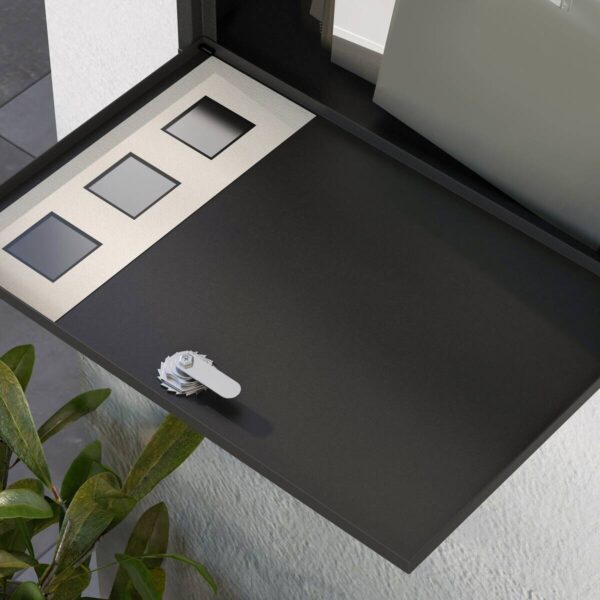 HOMCOM Briefkasten schwarz B/H/L: ca. 11,5x36,5x29 cm – Bild 5