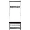 HOMCOM Garderobe schwarz Polypropylen B/H/L: ca. 35x72,5x180 cm – Bild 5