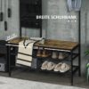 HOMCOM Garderobe braun Spanplatte B/H/L: ca. 40x100x185 cm – Bild 2