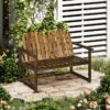 Outsunny Gartenbank grau Holz B/H/L: ca. 63x114x86 cm – Bild 4