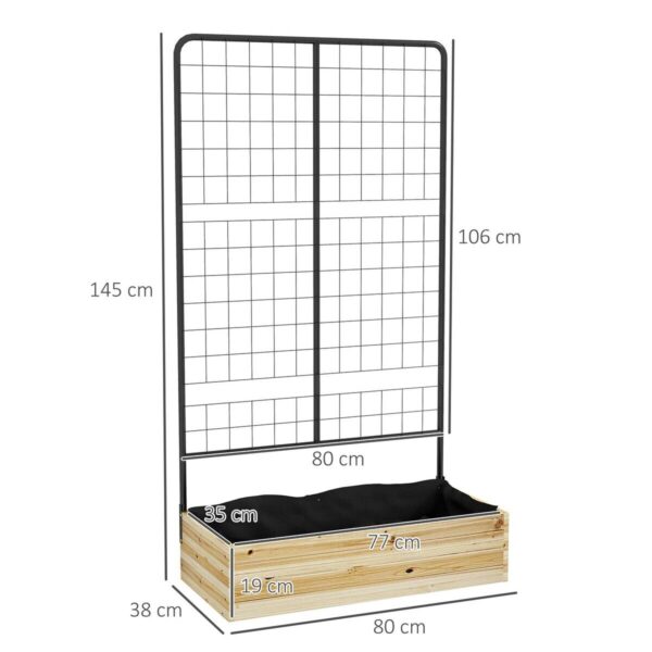 Outsunny Gartenbeet natur Polypropylen B/H/L: ca. 38x80x145 cm – Bild 4