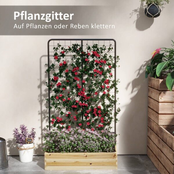 Outsunny Gartenbeet natur Polypropylen B/H/L: ca. 38x80x145 cm – Bild 5