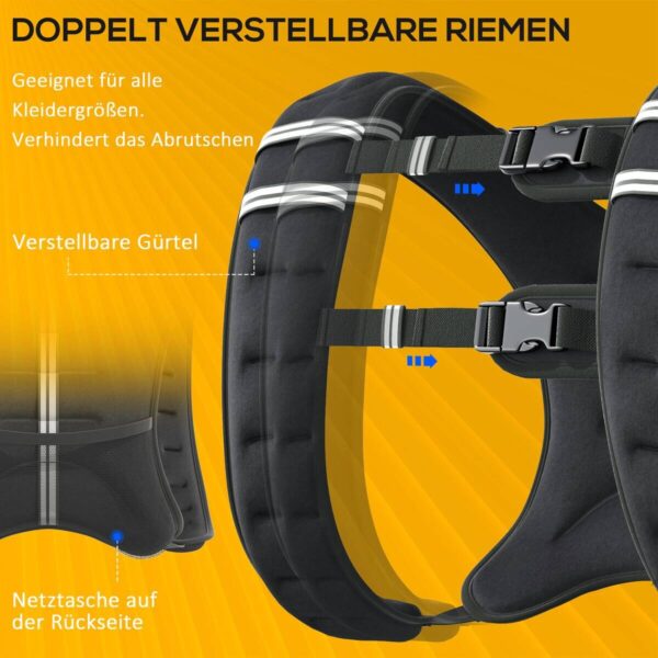 HOMCOM Fitness-Zubehör schwarz Polyester B/H/L: ca. 35x40x0,1 cm HOMCOM Fitness-Zubehör schwarz Polyester B/H/L: ca. 35x40x0,1 cm – Bild 2