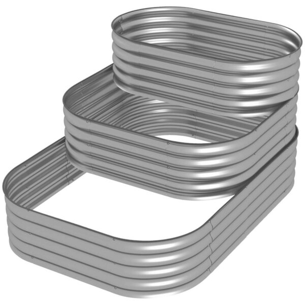 Outsunny Hochbeet silber Polypropylen B/H/L: ca. 109x158x82 cm Outsunny Hochbeet silber Polypropylen B/H/L: ca. 109x158x82 cm – Bild 4