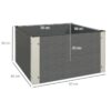 Outsunny Hochbeet grau Polypropylen B/H/L: ca. 60x60x30 cm – Bild 2