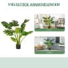 HOMCOM Kunstpflanze grün Polypropylen B/H/L: ca. 17x17x110 cm – Bild 5