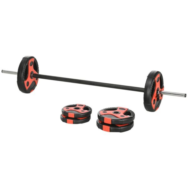 SPORTNOW Hantel-Set rot Kunststoff B/H/L: ca. 17x140x17 cm – Bild 2