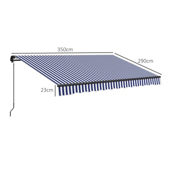 Outsunny Markise blau B/H: ca. 290x350 cm – Bild 2