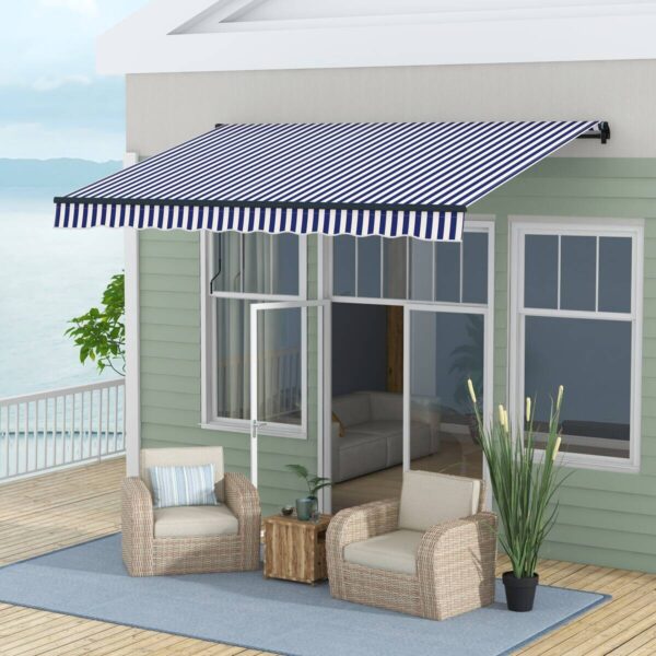 Outsunny Markise blau B/H: ca. 290x350 cm – Bild 3