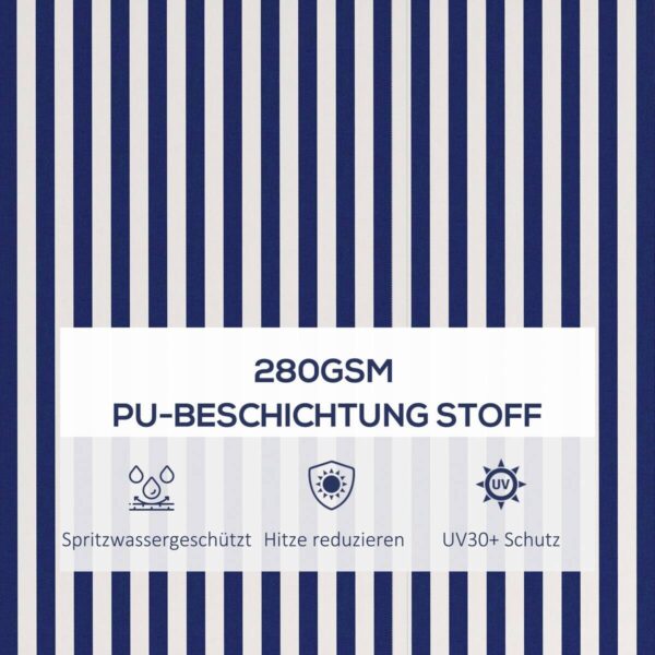 Outsunny Markise blau B/H: ca. 290x350 cm – Bild 4