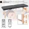 HOMCOM Massageliege schwarz Holz B/H/L: ca. 60x186x58 cm – Bild 3