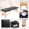 HOMCOM Massageliege schwarz Holz B/H/L: ca. 60x186x58 cm – Bild 4