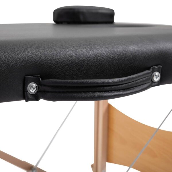 HOMCOM Massageliege schwarz Holz B/H/L: ca. 60x186x58 cm – Bild 5
