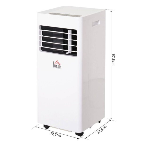 HOMCOM Mobile-Klimaanlage 823-003V91 weiß Polypropylen B/H/L: ca. 32,8x30,5x67,8 cm – Bild 4