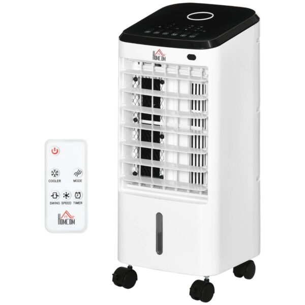 HOMCOM Luftkühler cremeweiß Polypropylen Edelstahl Kunststoff B/H/L: ca. 27x24,5x60 cm – Bild 3