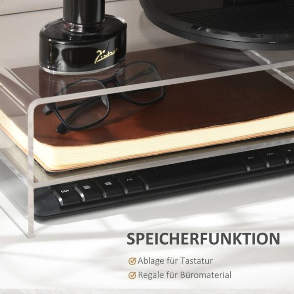 HOMCOM Monitorständer transparent – Bild 4