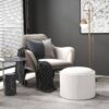 HOMCOM Hocker cremeweiß B/H/L: ca. 56x56x42 cm – Bild 3
