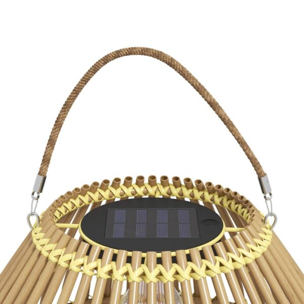 Solarleuchte 867-153V00YL gelb Polyrattan Edelstahl B/H/L: ca. 31x31x32 cm Solarleuchte 867-153V00YL gelb Polyrattan Edelstahl B/H/L: ca. 31x31x32 cm – Bild 5